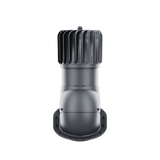 iVent ROTO ATTIC OBLONG Active Attic Exhaust Vent – Standing Seam & Snap-Lock — Graphite 8"