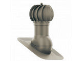 iVent ROTO ATTIC ROUND Active Attic Exhaust Vent – Shingle & Slate — Weatherwood 8"