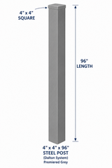 Posts- Steel -4''x4''x96''