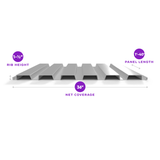 B-Deck - Galvanized - 20 Gauge - Interlock - Roof Smooth