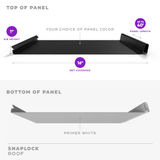 Snap Lock Standing Seam Metal Panel - Matte Black - 24 Gauge
