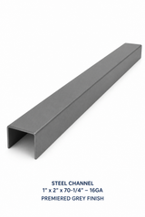 Channels- Steel - 1''x2''x70''-1/4''-16GA
