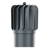 iVent TURBO Oblong Turbine Head — Graphite 6" Standard