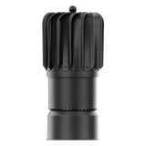 iVent TURBO Oblong Turbine Head — Black 6" With Condensation Drainage