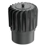 iVent TURBO Oblong Turbine Head — Black 8" Standard
