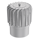 iVent TURBO Oblong Turbine Head — Light Grey 8" Standard