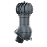 iVent ROTO ROUND Roof Exhaust Vent – Exposed Fasteners 3/4" Rib — Graphite