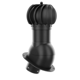 iVent ROTO ROUND Roof Exhaust Vent – Standing Seam & Snap-Lock — Black