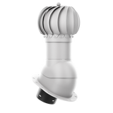 iVent ROTO ROUND Roof Exhaust Vent – Standing Seam & Snap-Lock — Light Grey