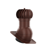 iVent ROTO ROUND Roof Exhaust Vent – Shingle & Slate — Brown 8"