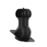 iVent ROTO ROUND Roof Exhaust Vent – Shingle & Slate — Black 8"