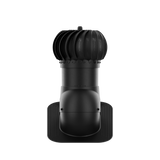 iVent ROTO ATTIC ROUND Active Attic Exhaust Vent – Shingle & Slate — Black 8"