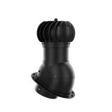 iVent ROTO ROUND Roof Exhaust Vent – Standing Seam & Snap-Lock — Black 8"