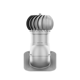 iVent ROTO ATTIC ROUND Active Attic Exhaust Vent – Shingle & Slate — Light Grey 8"