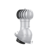 iVent ROTO ROUND Roof Exhaust Vent – Standing Seam & Snap-Lock — Light Grey 8"