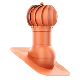 iVent ROTO ATTIC ROUND Active Attic Exhaust Vent – Shingle & Slate — Clay
