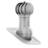 iVent ROTO ATTIC ROUND Active Attic Exhaust Vent – Shingle & Slate — Light Grey