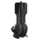 iVent ROTO OBLONG Roof Exhaust Vent – Exposed Fasteners 1 1/4" Rib — Black