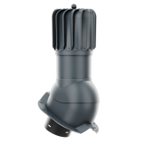 iVent ROTO OBLONG Roof Exhaust Vent – Exposed Fasteners 1 1/4" Rib — Graphite