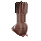 iVent ROTO ATTIC OBLONG Active Attic Exhaust Vent – Exposed Fasteners 1 1/4" Rib — Brown