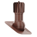 iVent ROTO ATTIC OBLONG Active Attic Exhaust Vent – Shingle & Slate — Brown