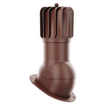 iVent ROTO ATTIC OBLONG Active Attic Exhaust Vent – Standing Seam & Snap-Lock — Brown