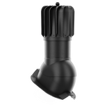 iVent ROTO ATTIC OBLONG Active Attic Exhaust Vent – Exposed Fasteners 1 1/4" Rib — Black