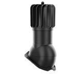 iVent ROTO ATTIC OBLONG Active Attic Exhaust Vent – Exposed Fasteners 3/4" Rib — Black
