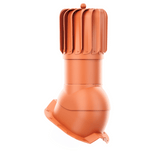 iVent ROTO ATTIC OBLONG Active Attic Exhaust Vent – Exposed Fasteners 1 1/4" Rib — Clay
