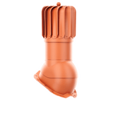 iVent ROTO ATTIC OBLONG Active Attic Exhaust Vent – Exposed Fasteners 3/4" Rib — Clay