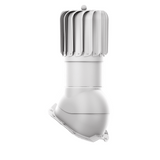 iVent ROTO ATTIC OBLONG Active Attic Exhaust Vent – Exposed Fasteners 3/4" Rib — Light Grey