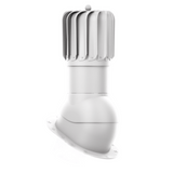 iVent ROTO ATTIC OBLONG Active Attic Exhaust Vent – Standing Seam & Snap-Lock — Light Grey