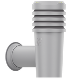 WallVent ECO Passive Wall Exhaust Vent — Light Grey