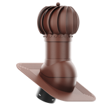 iVent ROTO ROUND Roof Exhaust Vent – Shingle & Slate — Brown