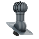 iVent ROTO ROUND Roof Exhaust Vent – Shingle & Slate — Graphite