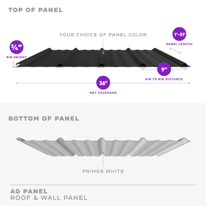 Ag Panel - Galvalume Bare - 26 Gauge