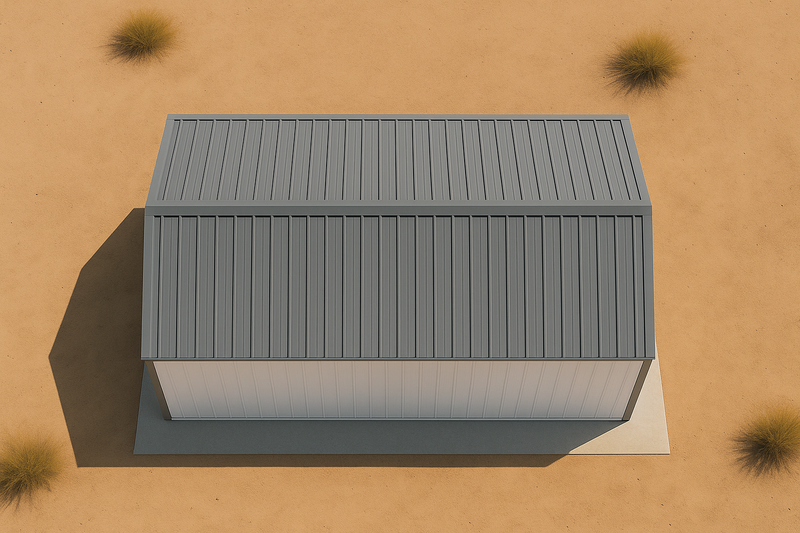 Gray 30' x 40' Building - No Snow Load
