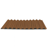 5/8" Corrugated Panel - Maple Walnut Wood - 26 Gauge