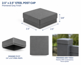 Caps- Steel -2.5''x2.5''