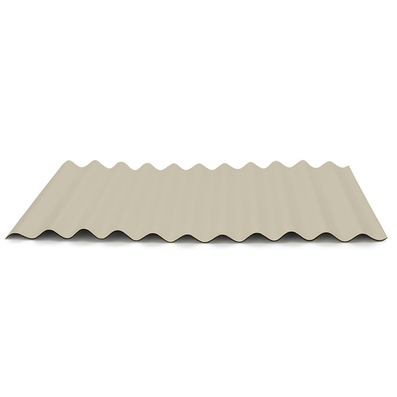 5/8" Corrugated Metal Panel - Sandstone - 24 Gauge
