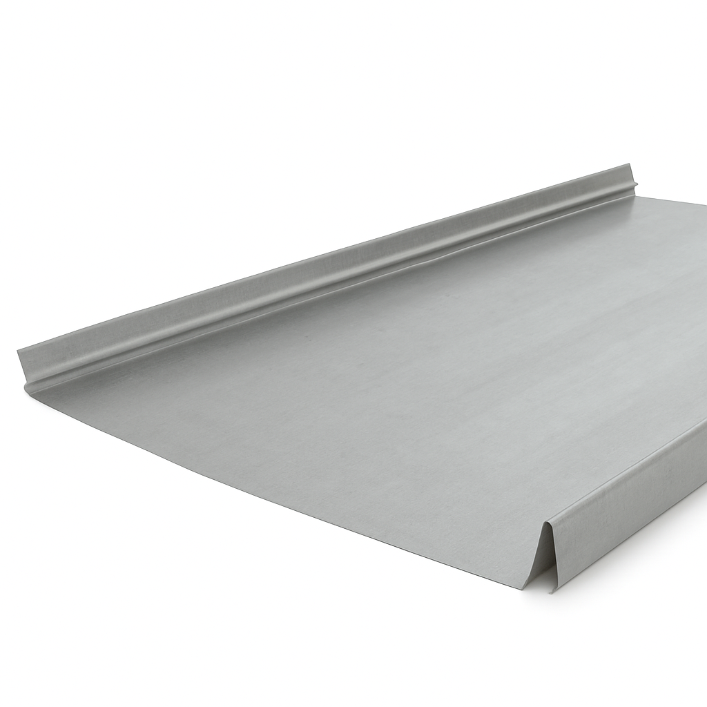 (No 1208-3) Mnamu 26インチ シルバー Snap Lock Standing Seam Metal Panel - Galvalume Bare - 24 Gauge