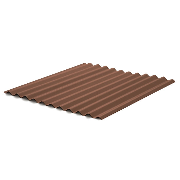 5/8" Corrugated Metal Panel - Terra Cotta - 26 Gauge