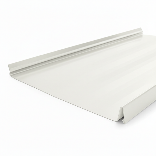 Snap Lock Standing Seam Metal Panel -Polar White- 24 Gauge (1.5'' Rib height)