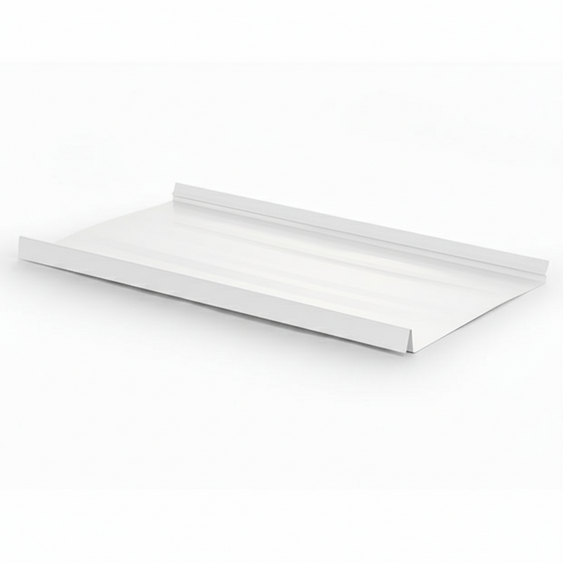 Snap Lock Standing Seam Metal Panel -Polar White- 24 Gauge