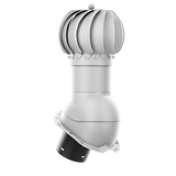iVent ROTO ROUND Roof Exhaust Vent – Exposed Fasteners 3/4" Rib — Light Grey