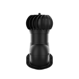 iVent ROTO ATTIC ROUND Active Attic Exhaust Vent – Standing Seam & Snap-Lock — Black 8"
