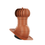 iVent ROTO ROUND Roof Exhaust Vent – Shingle & Slate — Clay 8"