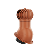 iVent ROTO ROUND Roof Exhaust Vent – Standing Seam & Snap-Lock — Clay 8"