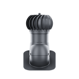iVent ROTO ATTIC ROUND Active Attic Exhaust Vent – Shingle & Slate — Graphite 8"