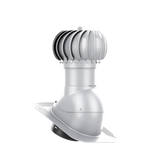 iVent ROTO ROUND Roof Exhaust Vent – Shingle & Slate — Light Grey 8"